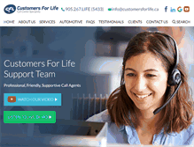 Tablet Screenshot of customersforlife.ca